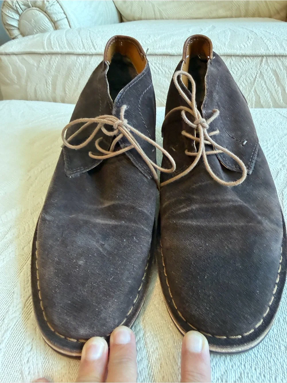 Kenneth Cole Reaction Men's Dark Brown Suede Desert Boots - Casual Lace-Up